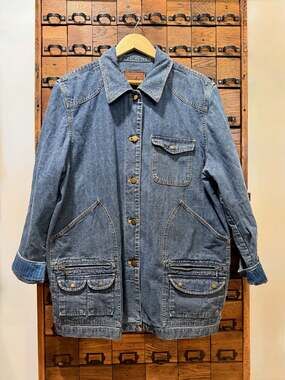 Ralph Lauren Jeans Co. Denim Utility Jacket Size 2X PTP 23 Inches